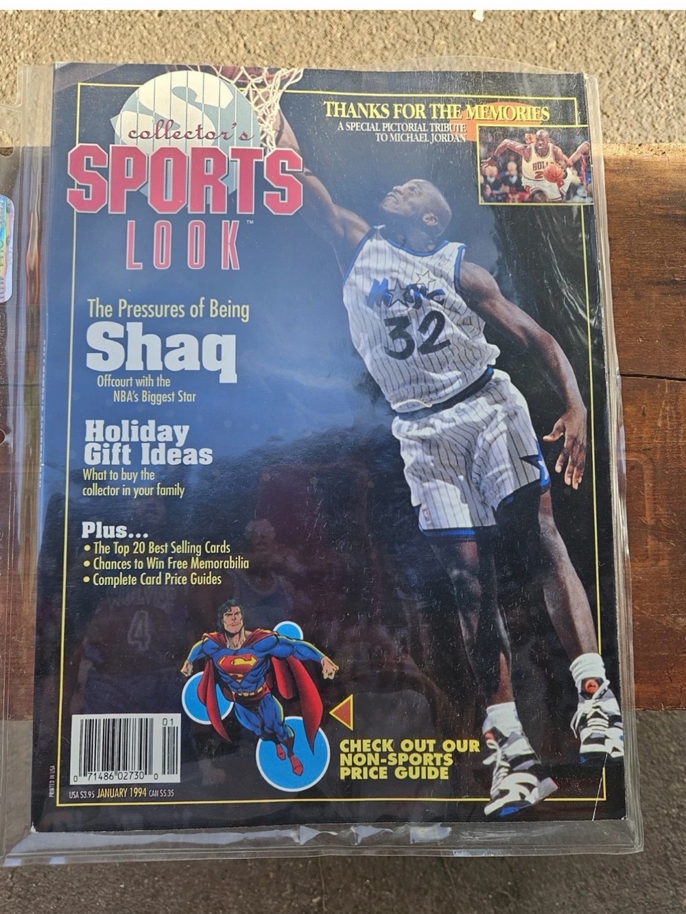 Collector's Sports Look Magazine Jan 1994 Shaq Michael Jordan Price Guide NBA